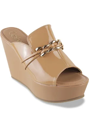 Catwalk Embellished Wedge Heel Mules