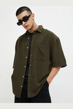 Lifestyle Men Solid Spread Collar Casual Shirt