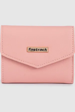 Fastrack Women Solid PU Three-Fold Wallet with Button Closure