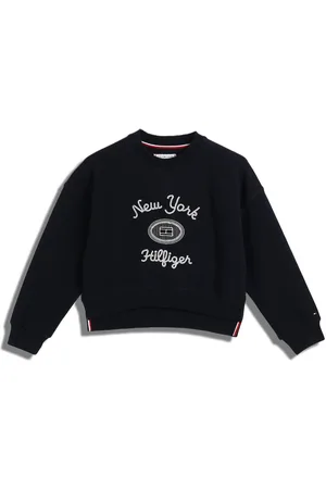 Tommy Hilfiger Girls Typography Printed Long Sleeves Pullover Sweatshirt
