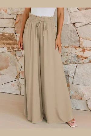 HERE&NOW Women Printed Loose Fit Joggers Trousers
