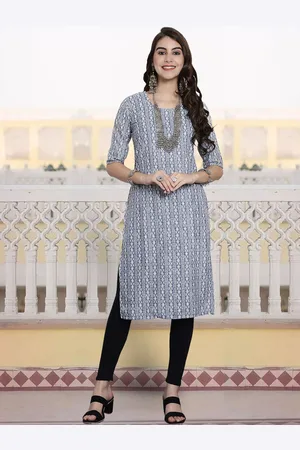 7Threads Women Geometric Checked Sequinned Floral Crepe Anarkali Kurta
