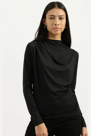 Benetton Women Solid Cowl Neck Top