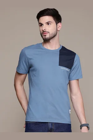Nautica Men Colourblocked Pure Cotton T-shirt