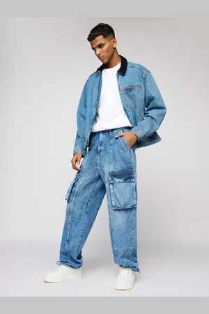 FREAKINS Men Relaxed Fit High-Rise Heavy Fade Jeans