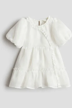 H&M Girls Flounce-Trimmed Dress