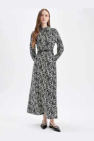 DeFacto Animal Print Maxi Dress