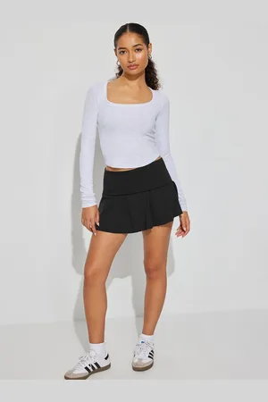 HERE&NOW Pleated Flared Mini Skirt