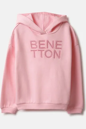 Benetton Girls Floral Printed Hooded Sweatshirt