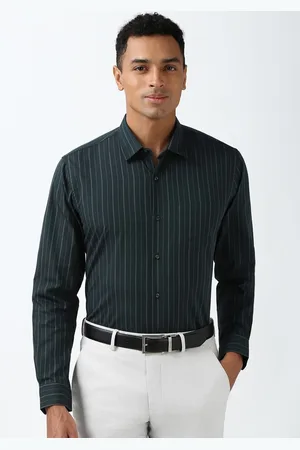 Peter England Men Slim Fit Opaque Striped Formal Shirt