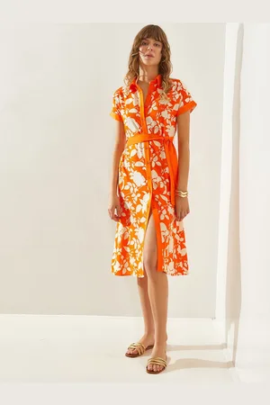 Bianco Lucci Floral Printed Shirt Dress