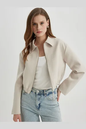 DeFacto Women Crop Bomber Long Sleeves Jacket
