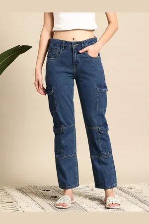 Mast & Harbour Women Straight Fit Cotton Jeans