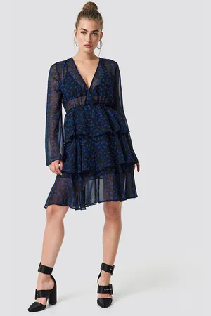 Roadster Floral Printed Fit and Flare Long Sleeves Dress