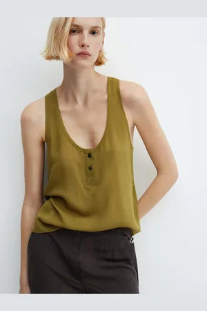 MANGO Scoop Neck Tank Top