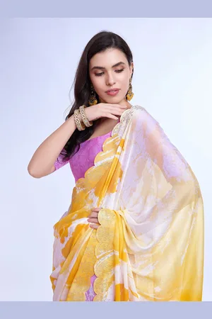 all about you Tie and Dye Beads and Stones Saree