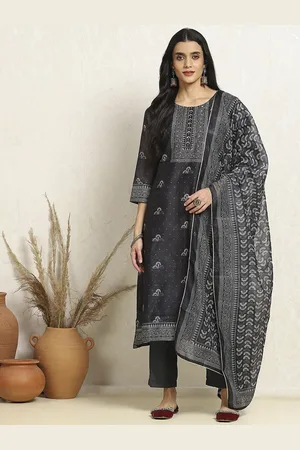 Biba Floral Printed Unstitched Dress Material