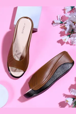 TRASE Wedge Peep Toes with Laser Cuts