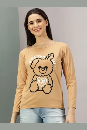 Rodzen Women Graphic Printed Round Neck Cotton T-shirt