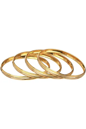 The Pari Set Of 4 Gold-Plated intricate textured Bangles