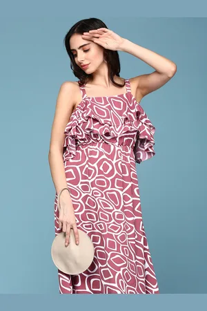 SHOWOFF Women Printed Crepe Maxi Dress
