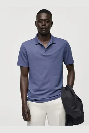MANGO Polo Collar Pure Cotton Slim Fit T-shirt