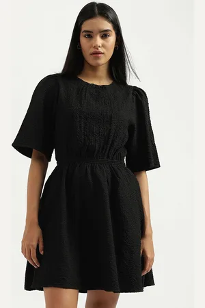 Benetton Flared Sleeve Fit & Flare Women Dress