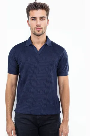 Celio Men Solid Polo Collar Cotton T-shirt