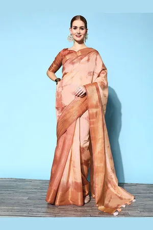 Kalini Tie and Dye Traditional Saree With Zari