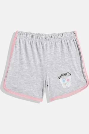 Eteenz Girls Graphic Printed Pure Cotton Shorts
