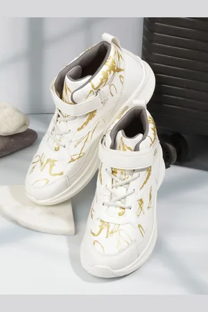 ID Men Woven Design Leather Sneakers