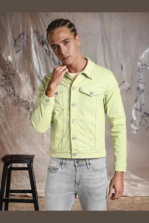 Flying Machine Panelled Solid Denim Jacket