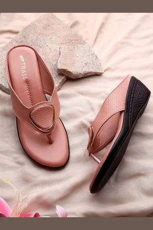 TRASE Peach-Coloured Wedge Heels