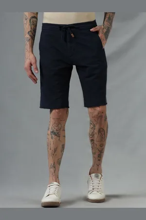 WROGN Men Solid Slim Fit Mid-Rise Shorts