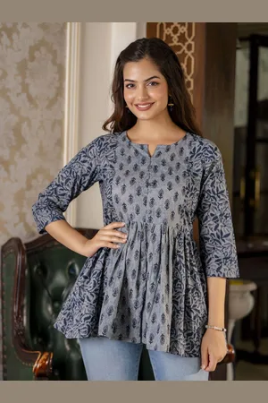 Nayo Women Ethnic Motifs Printed Round Neck Cotton Top