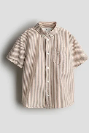H&M Infant Boys Pure Cotton Short-Sleeved Oxford Shirt