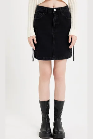 DeFacto Pure Cotton Straight Mini Cargo Skirts