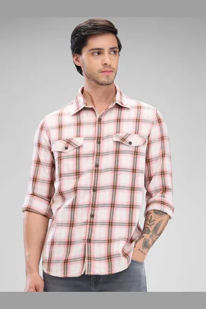 SPYKAR Men Slim Fit Tartan Checks Opaque Checked Casual Shirt