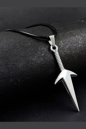 Saizen Men Silver-Plated Stainless Steel Anime Naruto Pendant