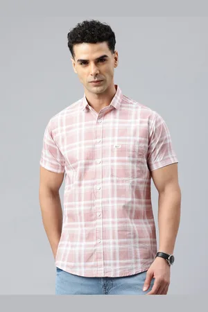 Majestic Men Classic Slim Fit Checked Pure Cotton Casual Shirt