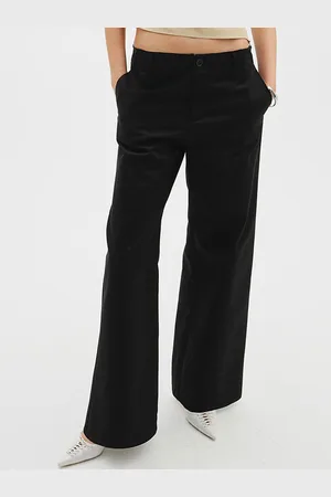 H&M Women Raw-Edge Twill Chinos Trousers