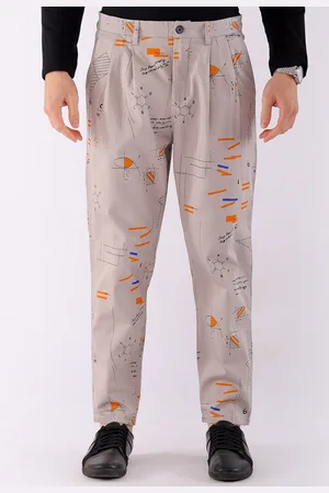 The Indian Garage Co Abstract Printed Cotton Loose Fit Trouser