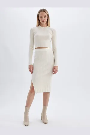 DeFacto Women Straight Knee Length Skirts