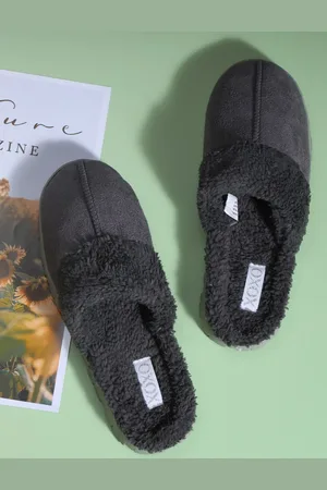 Mast & Harbour Women Fur Winter Bedroom Sliders