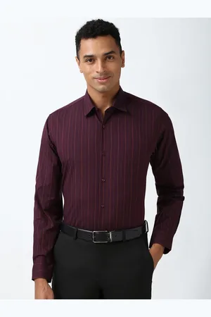 Peter England Men Slim Fit Opaque Striped Formal Shirt