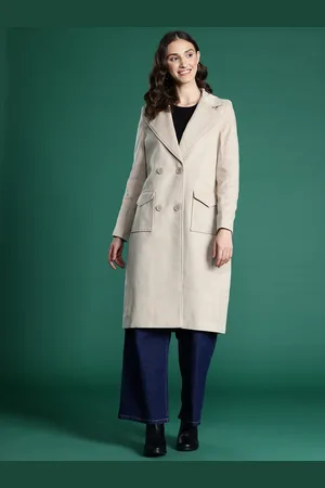 DressBerry Notched Lapel Collar Longline Overcoat