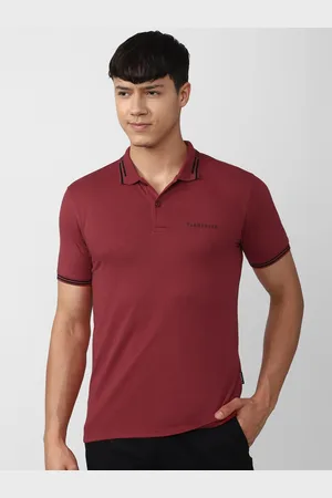 V Dot Men Polo Collar Slim Fit T-shirt