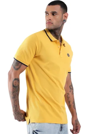 WROGN Men Solid Polo Collar Cotton Slim Fit T-Shirt