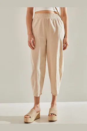Bianco Lucci Women Trousers Polyester Casual Regular Fit