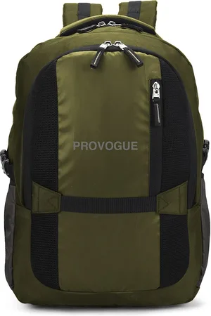 Provogue Unisex Olive & Black Colourblocked Backpack